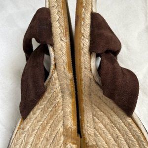 Aqua Brown Espadrilles Made in Spain Size 38